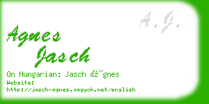 agnes jasch business card